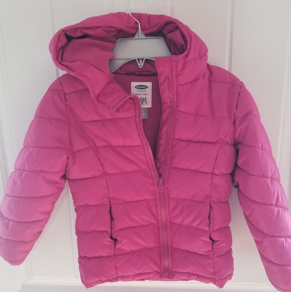 Girls Old Navy Fuscia Puffer Coat